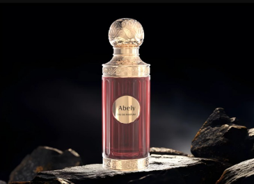 red perfume bottle
